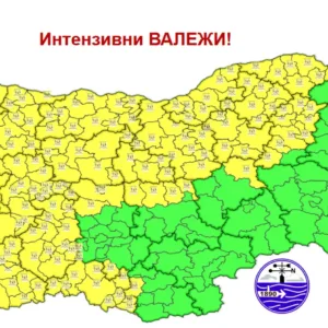 Жълт код за бури, дъжд и градушки в община Русе на 24 юни