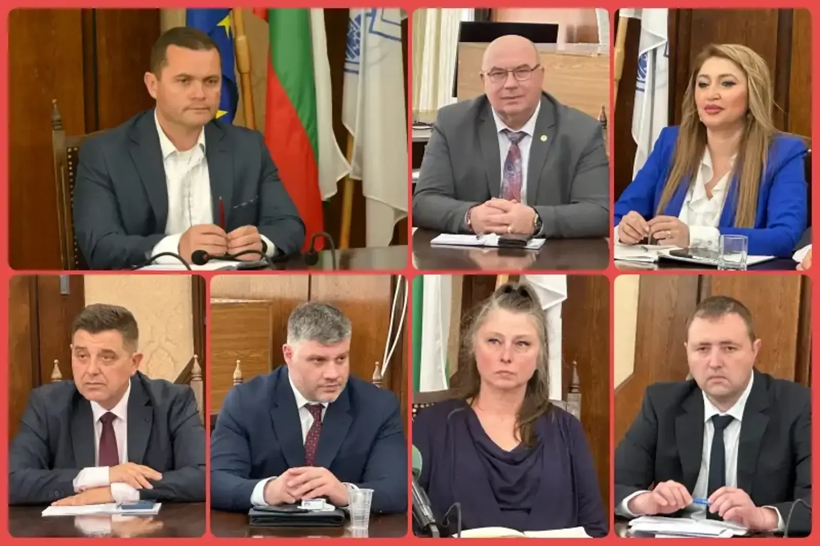 Пенчо Милков и част от ръководството на Община Русе