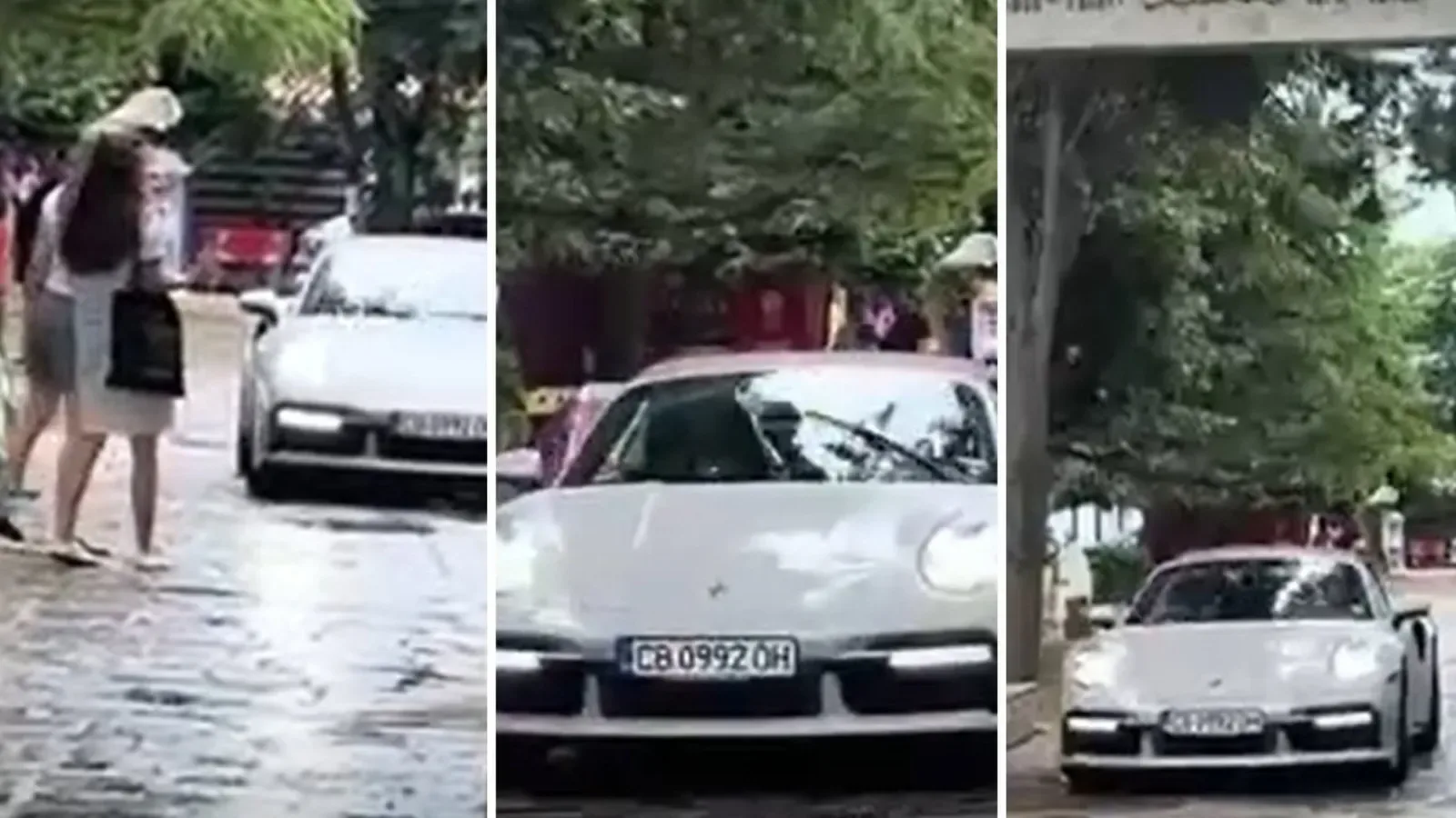 Проверяват "Порше", заснето в градската градина в Созопол