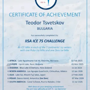 Теодор Цветков получи сертификат за Ice Sevens