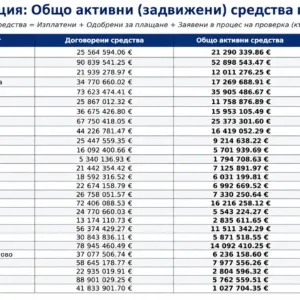 Класация на общините по активни средства по МРРБ - Русе е на последно място с 2,5%