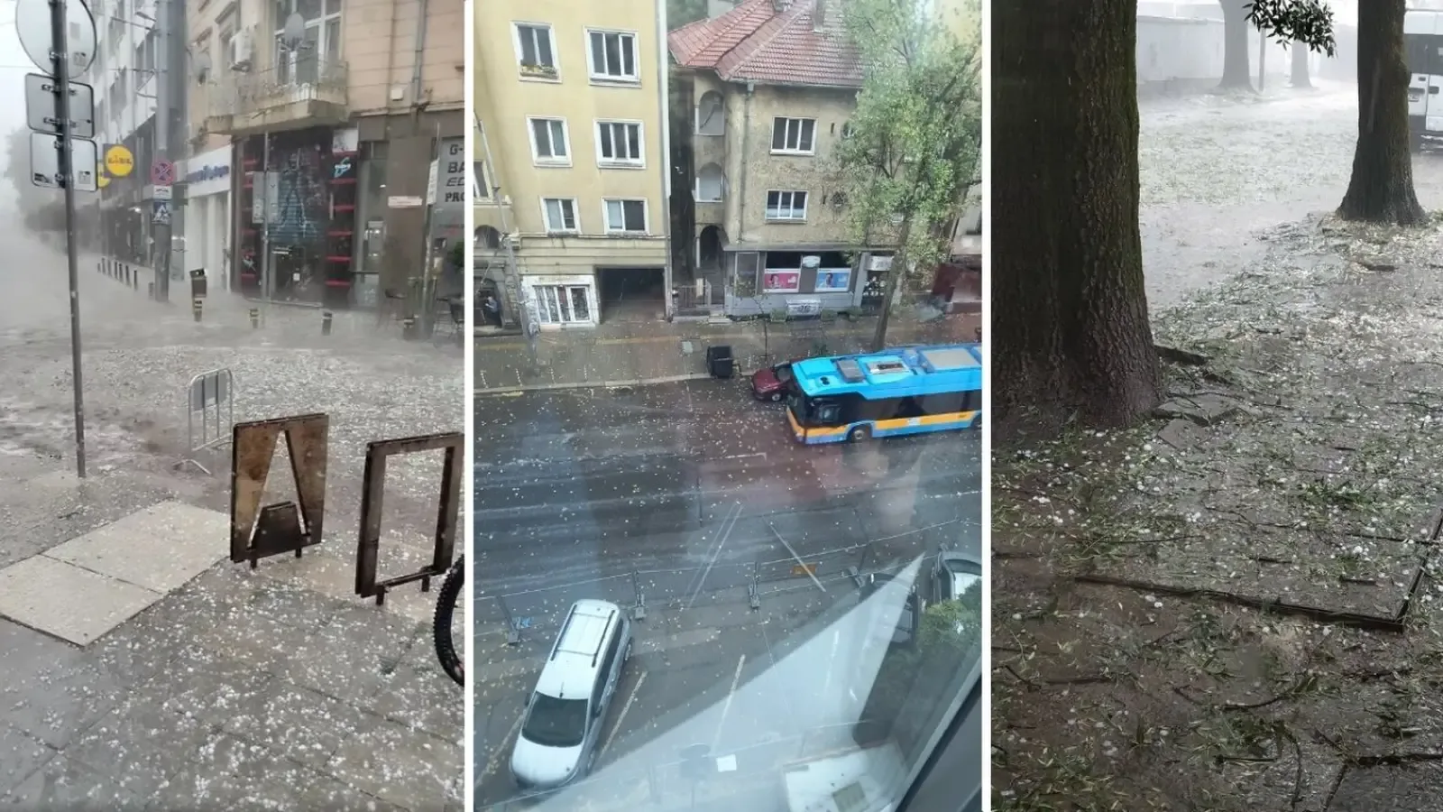 Порой с градушка наводни София и събори дървета