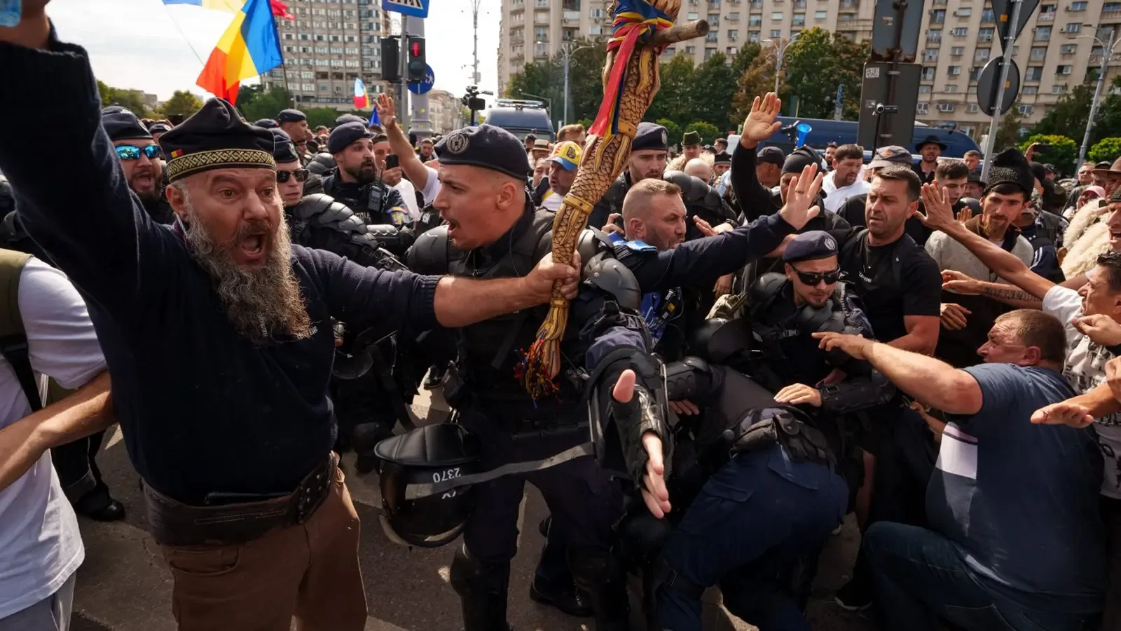 Сблъсъци в Букурещ: 24 души потърсиха помощ след протест на овцевъди