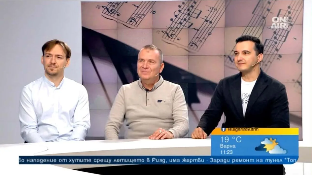 Симеон Владов, Ивелин Желев и Мариян Крачунов в студиото на Bulgaria ON AIR
