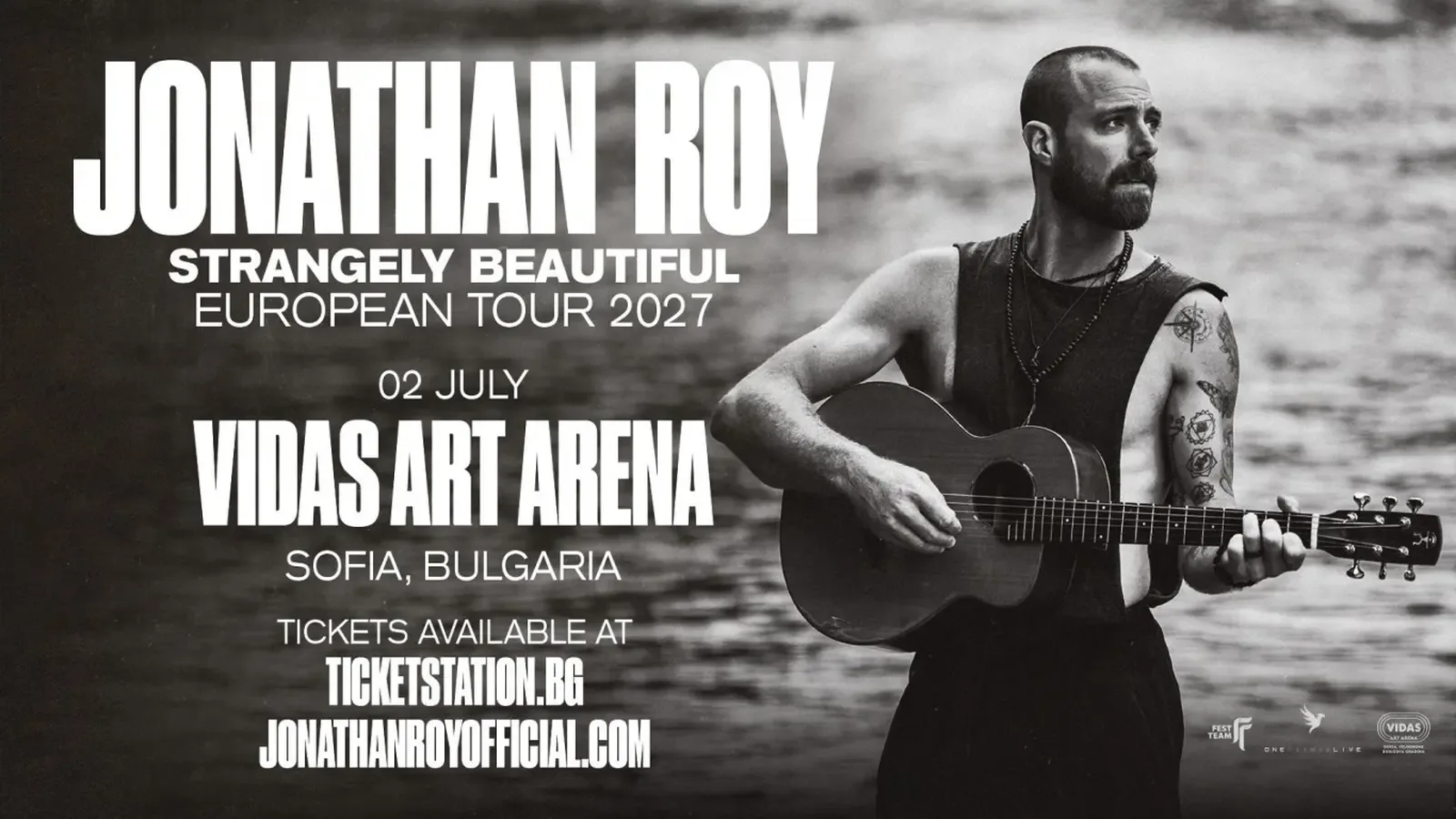 Jonathan Roy ще изнесе концерт на Vidas Art Arena на 2 юли 2027 г.