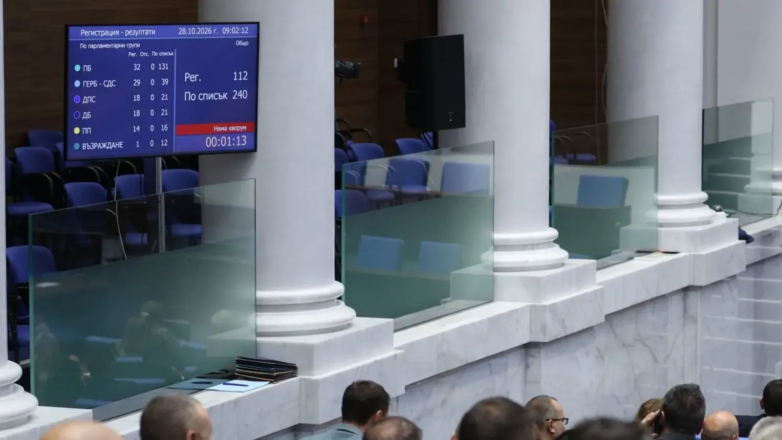 Парламентът не събра кворум и при третия опит за извънредно заседание